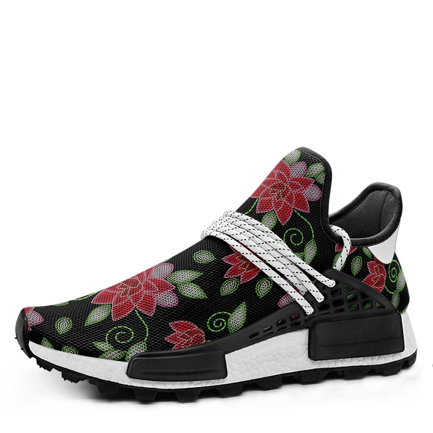 Red Beaded Rose Okaki Sneakers Shoes Herman