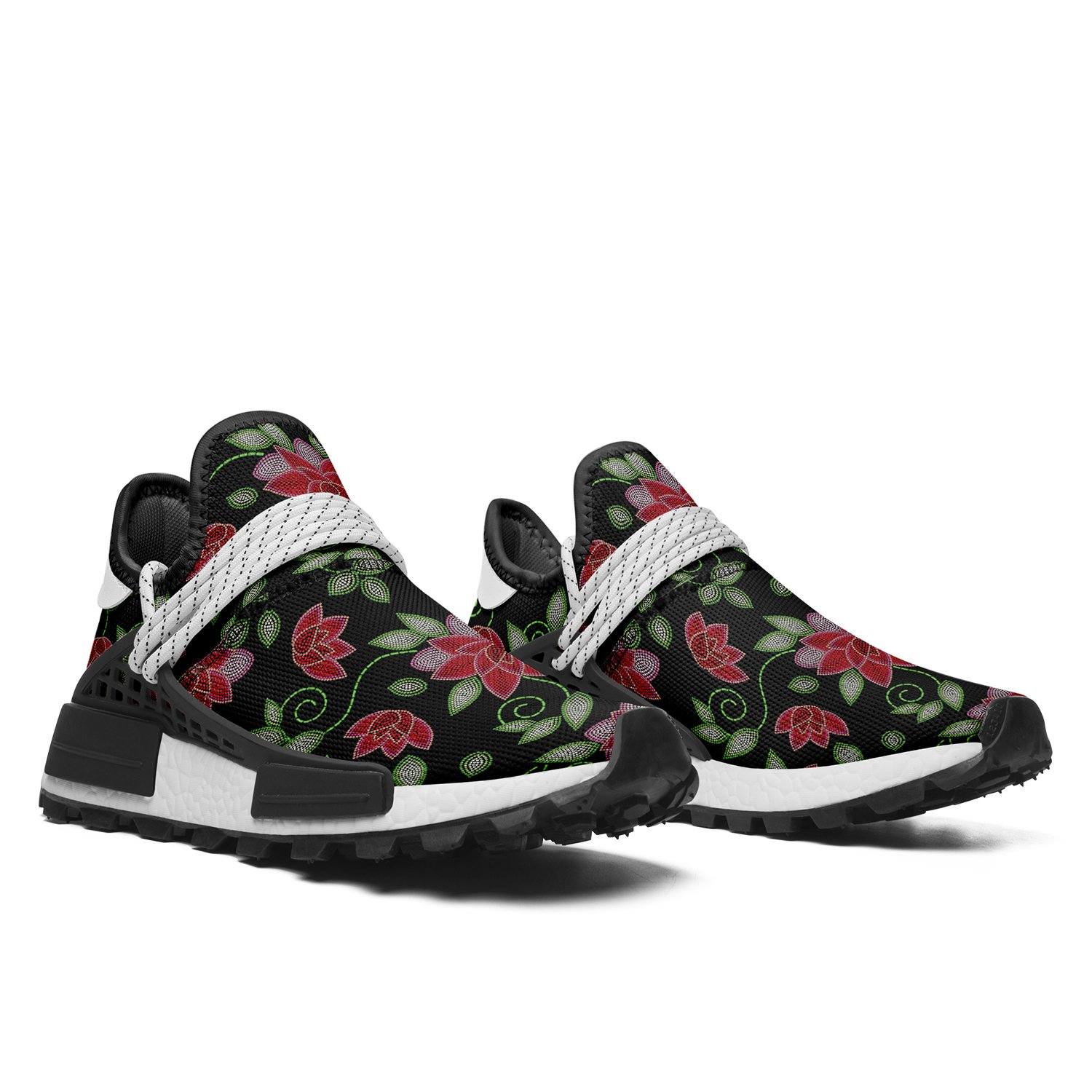 Red Beaded Rose Okaki Sneakers Shoes Herman