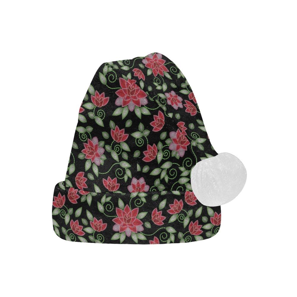 Red Beaded Rose Santa Hat Santa Hat e-joyer