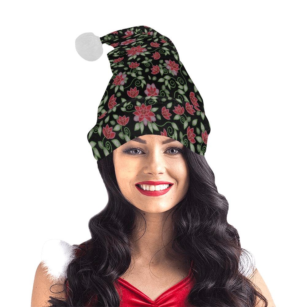 Red Beaded Rose Santa Hat Santa Hat e-joyer