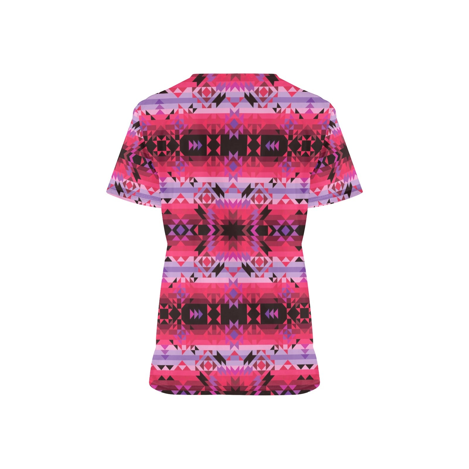 Red Star All Over Print Scrub Top Scrub Top e-joyer