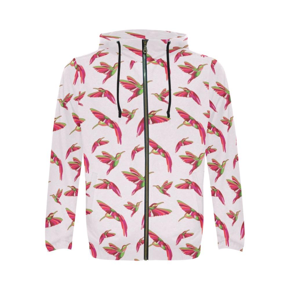 Red Swift Colourful All Over Print Full Zip Hoodie for Men (Model H14) All Over Print Full Zip Hoodie for Men (H14) e-joyer
