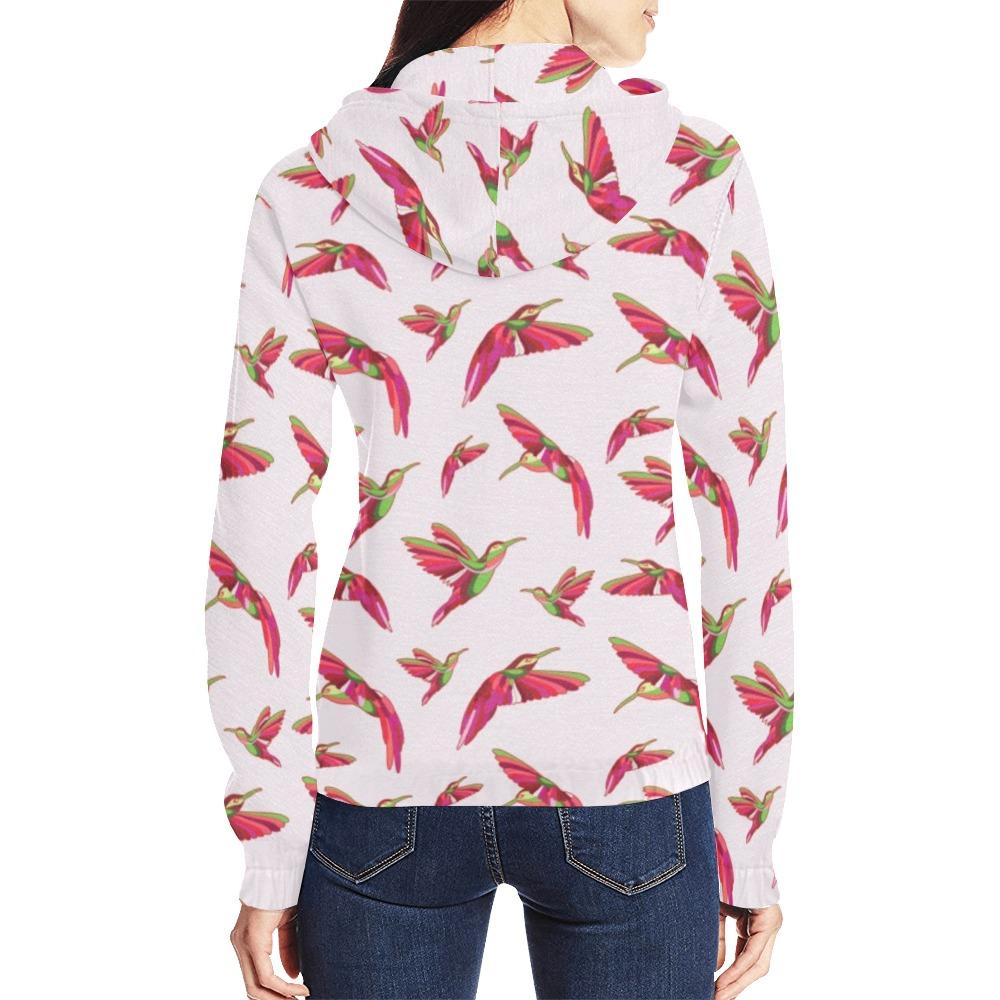 Red Swift Colourful All Over Print Full Zip Hoodie for Women (Model H14) All Over Print Full Zip Hoodie for Women (H14) e-joyer