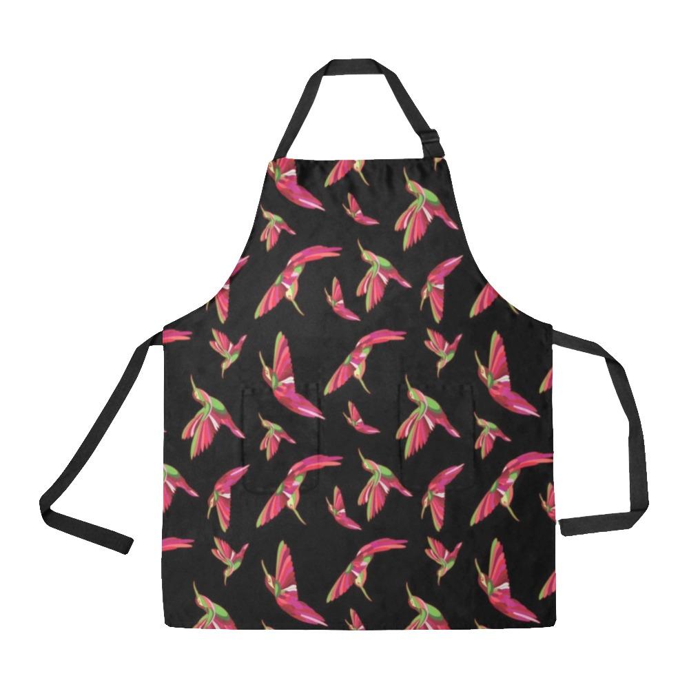Red Swift Colourful Black All Over Print Apron All Over Print Apron e-joyer