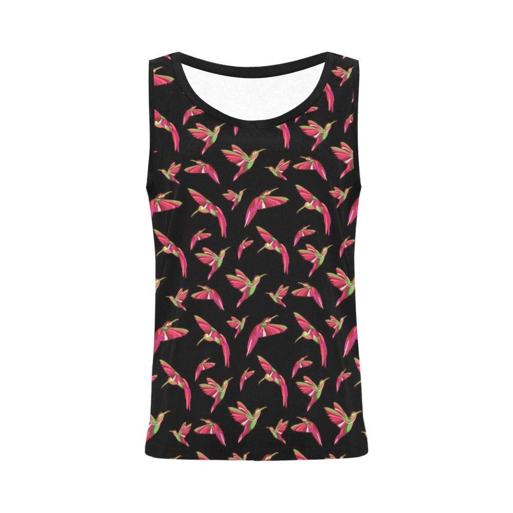 Red Swift Colourful Black All Over Print Tank Top for Women (Model T43) All Over Print Tank Top for Women (T43) e-joyer