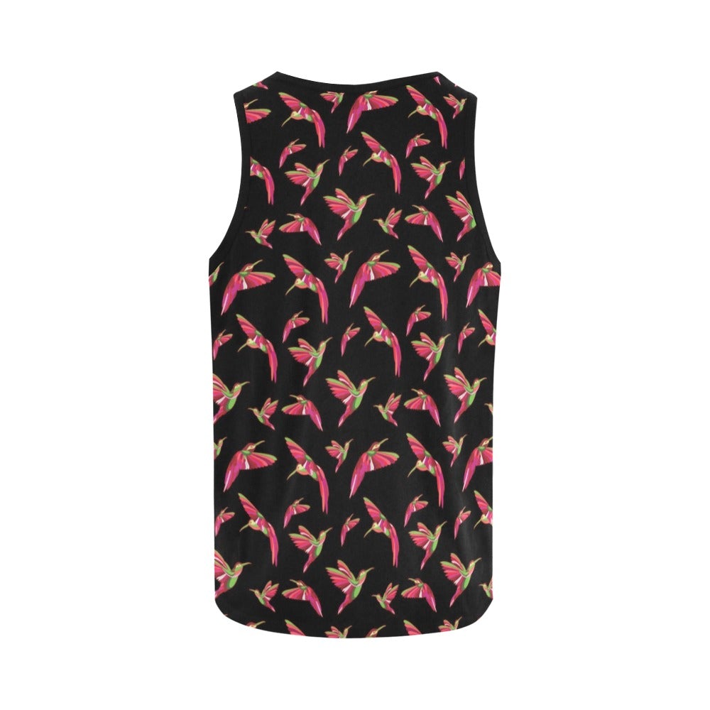 Red Swift Colourful Black All Over Print Tank Top for Women (Model T43) All Over Print Tank Top for Women (T43) e-joyer