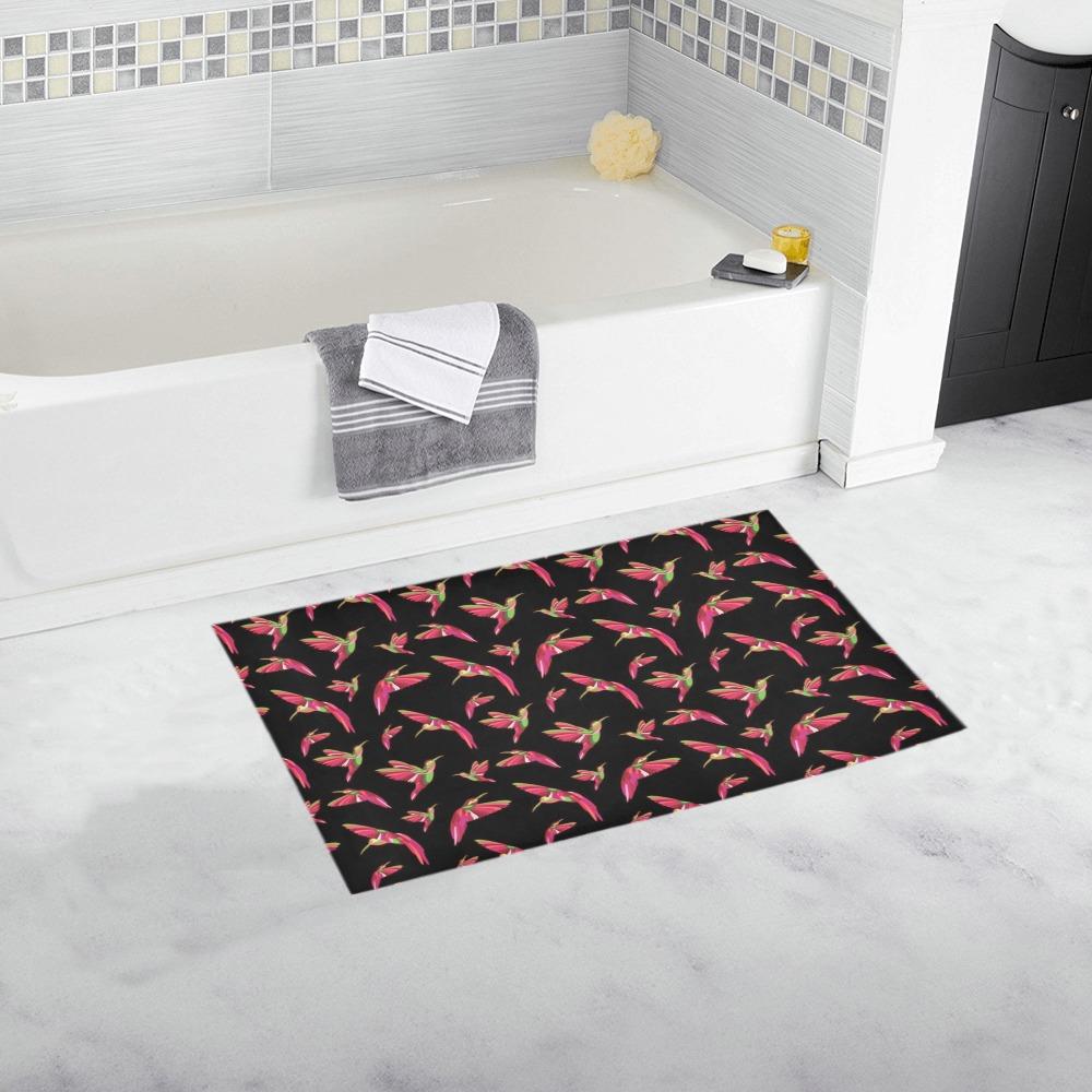 Red Swift Colourful Black Bath Rug 16''x 28'' Bath Rug 16''x 28'' e-joyer