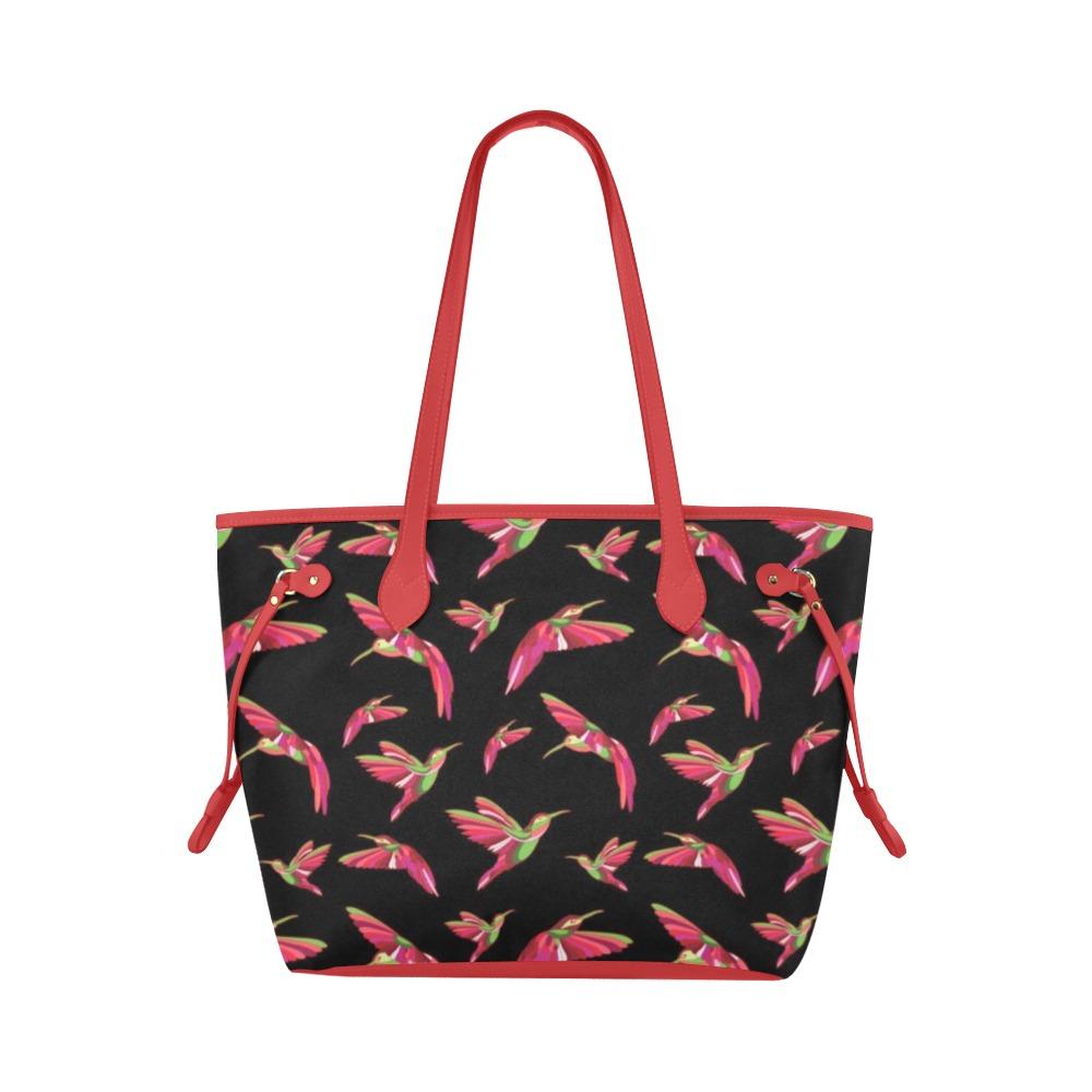 Red Swift Colourful Black Clover Canvas Tote Bag (Model 1661) Clover Canvas Tote Bag (1661) e-joyer