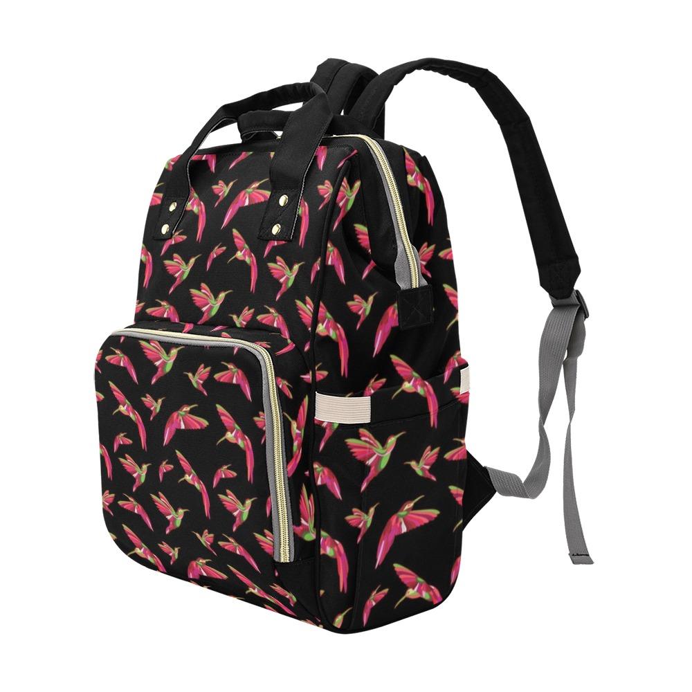 Red Swift Colourful Black Multi-Function Diaper Backpack/Diaper Bag (Model 1688) bag e-joyer