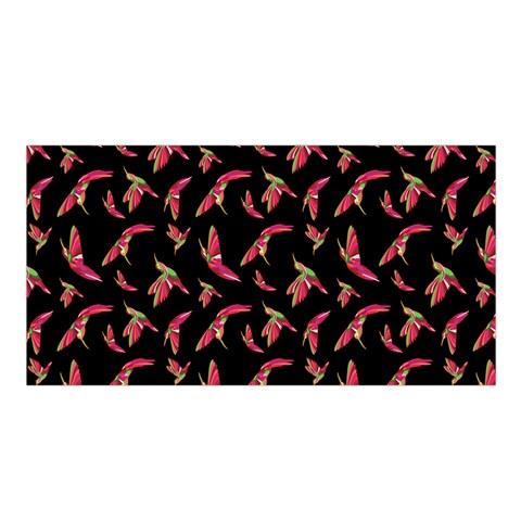 Red Swift Colourful Black Satin Shawl Scarf 49 Dzine
