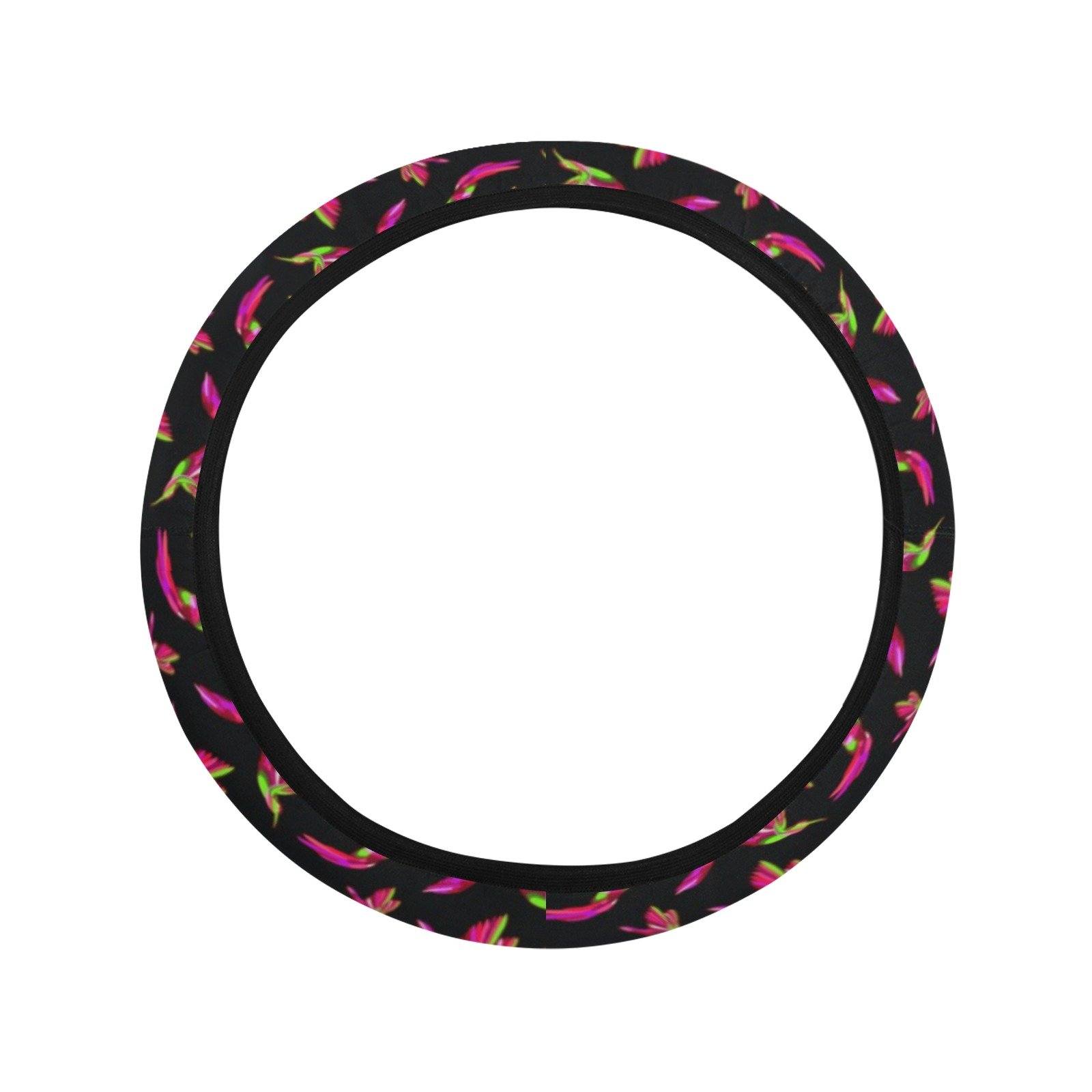 Red Swift Colourful Black Steering Wheel Cover with Elastic Edge Steering Wheel Cover with Elastic Edge e-joyer