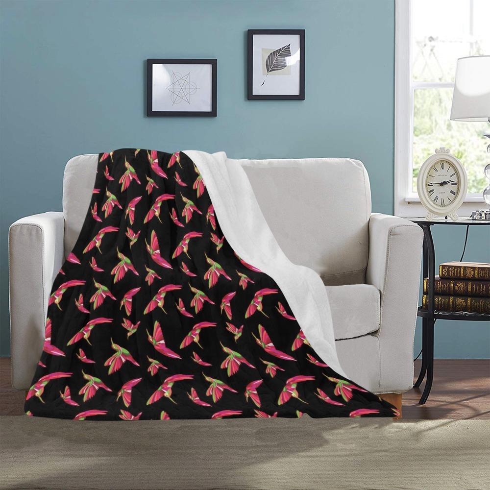 Red Swift Colourful Black Ultra-Soft Micro Fleece Blanket 40"x50" Ultra-Soft Blanket 40''x50'' e-joyer