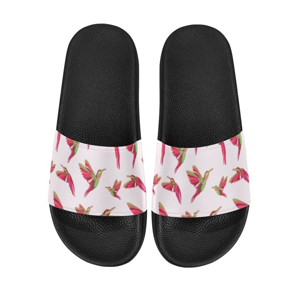 Red Swift Colourful Men's Slide Sandals (Model 057) Men's Slide Sandals (057) e-joyer