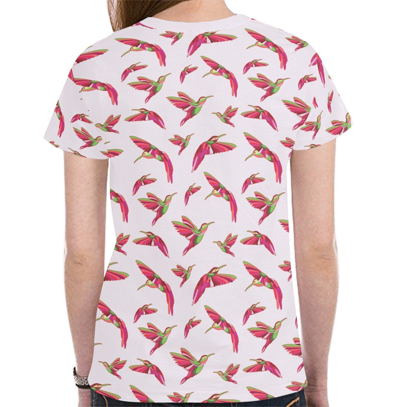 Red Swift Colourful New All Over Print T-shirt for Women (Model T45) tshirt e-joyer