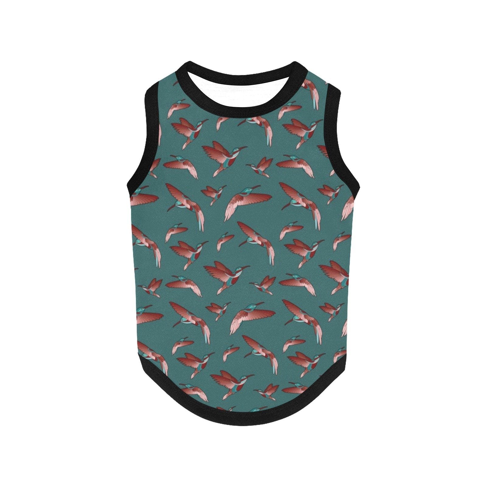 Red Swift Turquoise All Over Print Pet Tank Top Pet Tank Top e-joyer