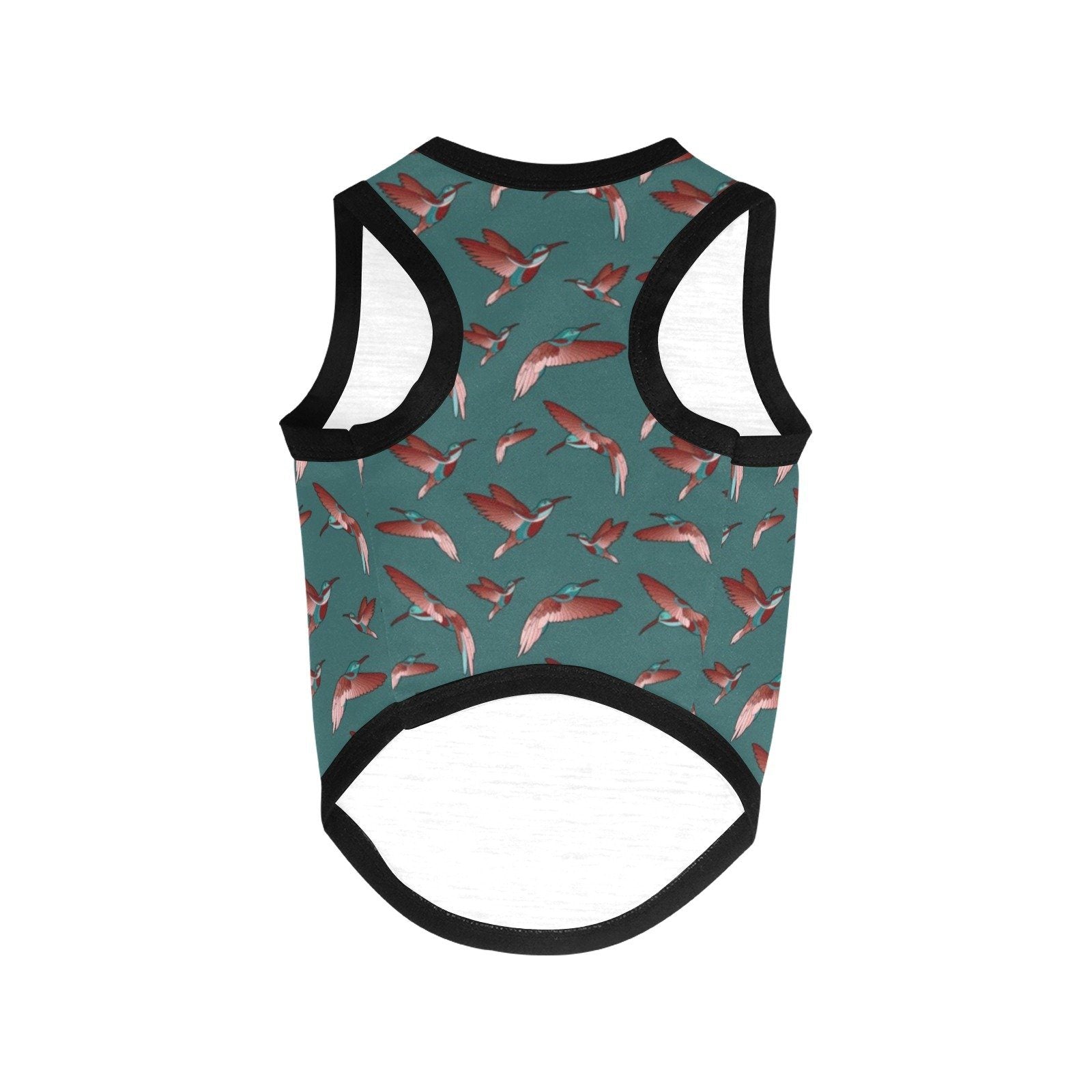 Red Swift Turquoise All Over Print Pet Tank Top Pet Tank Top e-joyer