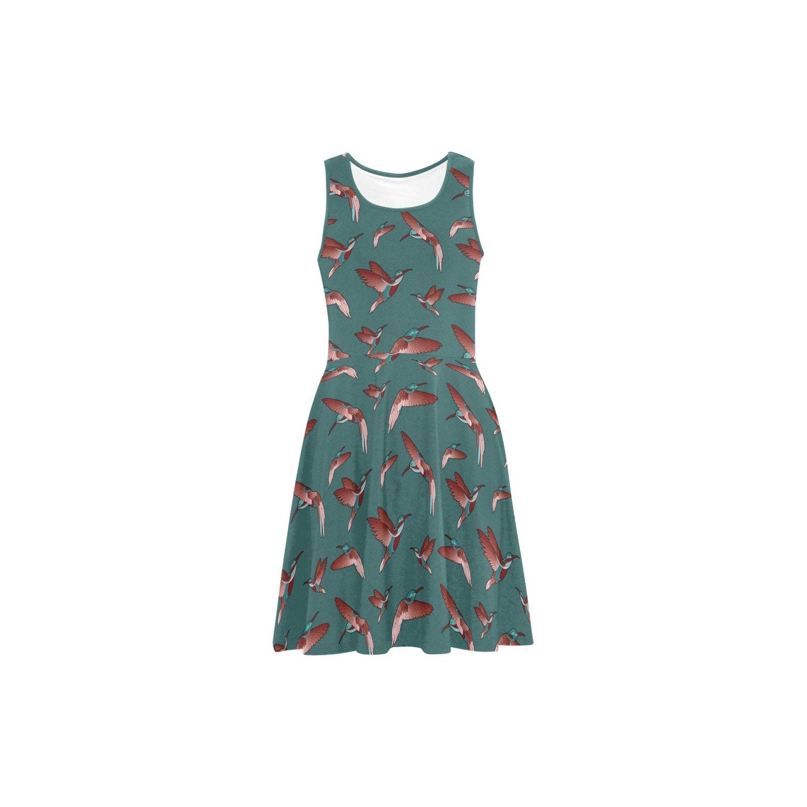 Red Swift Turquoise Atalanta Sundress (Model D04) Atalanta Sundress (D04) e-joyer