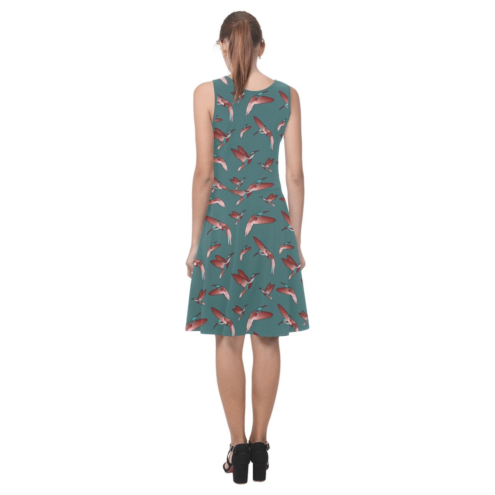 Red Swift Turquoise Atalanta Sundress (Model D04) Atalanta Sundress (D04) e-joyer