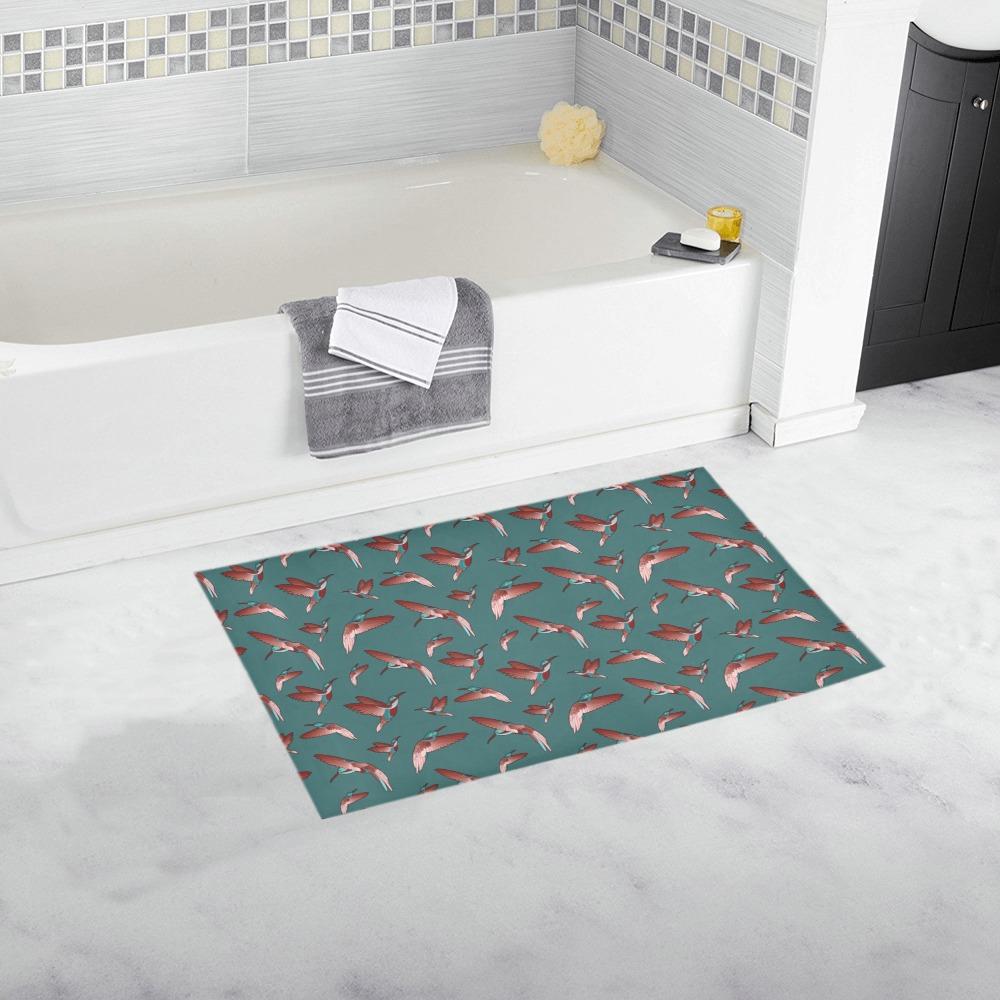 Red Swift Turquoise Bath Rug 16''x 28'' Bath Rug 16''x 28'' e-joyer