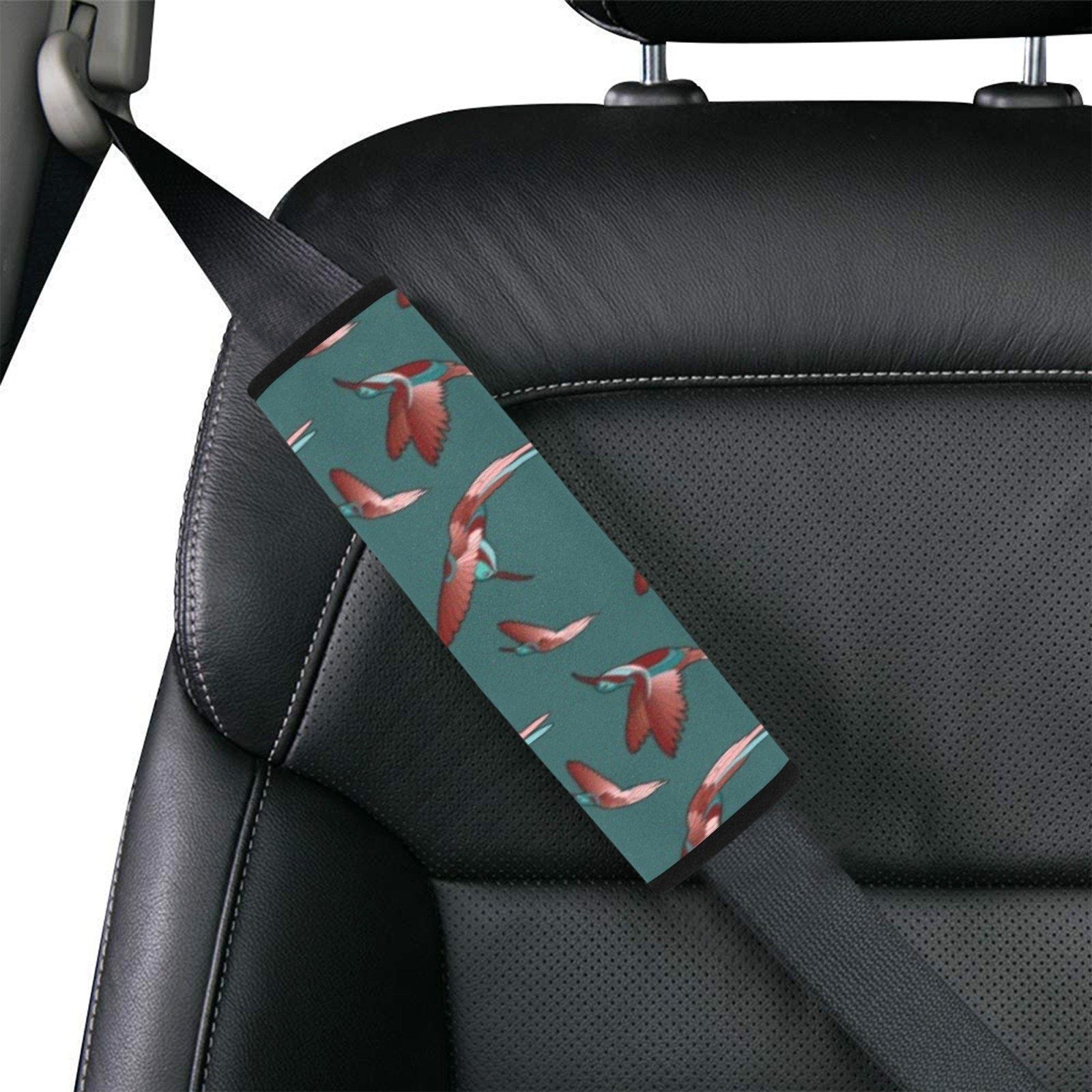 Red Swift Turquoise Car Seat Belt Cover 7''x12.6'' (Pack of 2) Car Seat Belt Cover 7x12.6 (Pack of 2) e-joyer