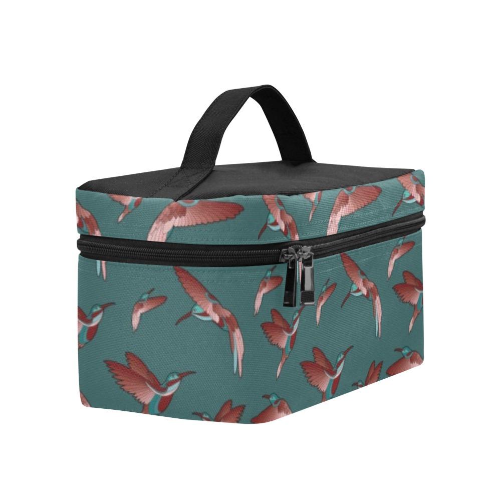 Red Swift Turquoise Cosmetic Bag/Large (Model 1658) bag e-joyer