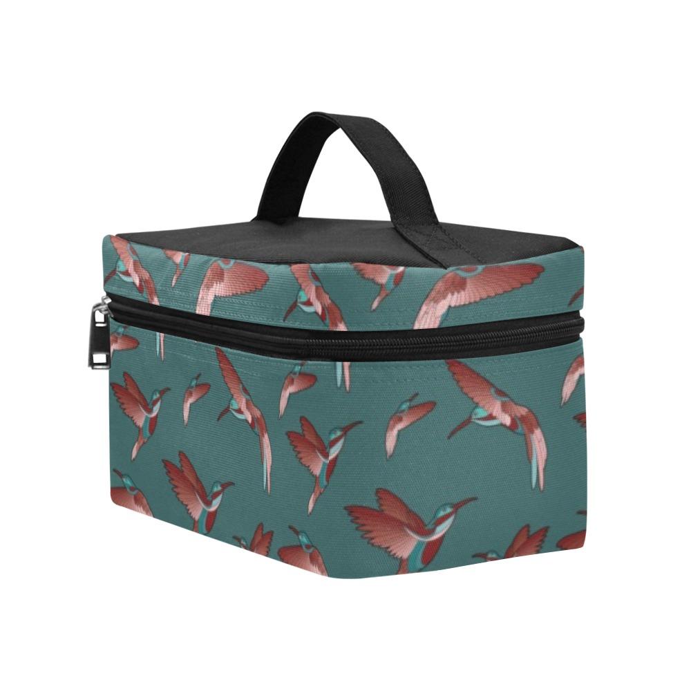Red Swift Turquoise Cosmetic Bag/Large (Model 1658) bag e-joyer