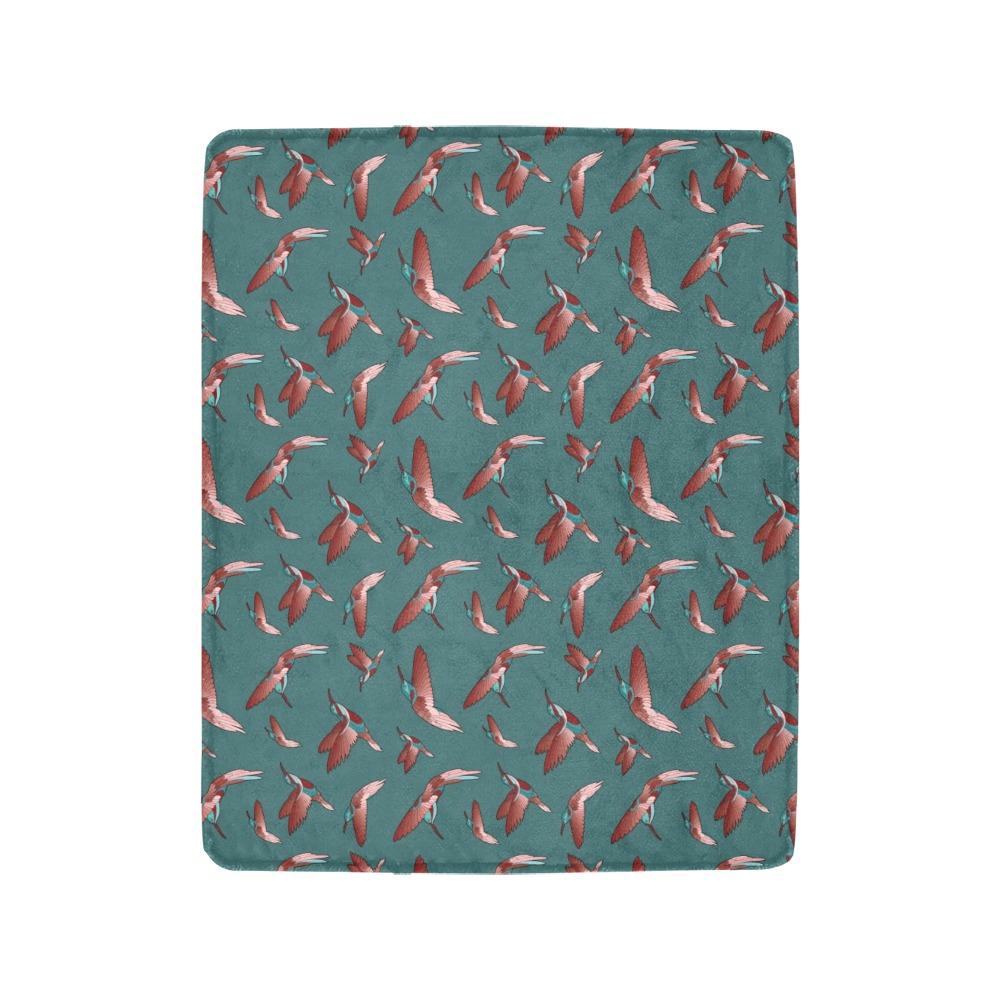 Red Swift Turquoise Ultra-Soft Micro Fleece Blanket 40"x50" Ultra-Soft Blanket 40''x50'' e-joyer