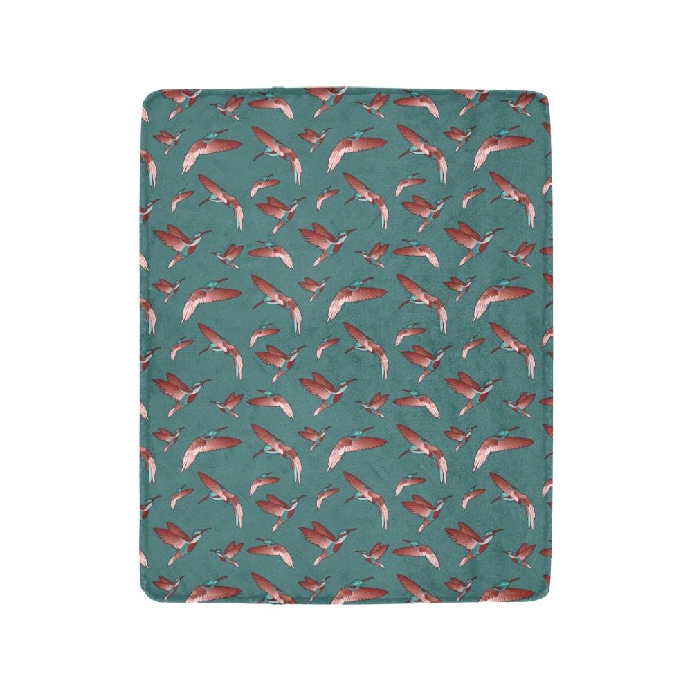 Red Swift Turquoise Ultra-Soft Micro Fleece Blanket 40"x50" Ultra-Soft Blanket 40''x50'' e-joyer