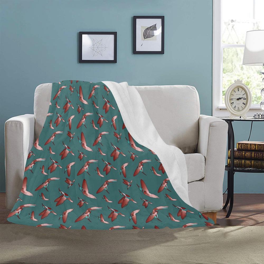 Red Swift Turquoise Ultra-Soft Micro Fleece Blanket 50"x60" Ultra-Soft Blanket 50''x60'' e-joyer