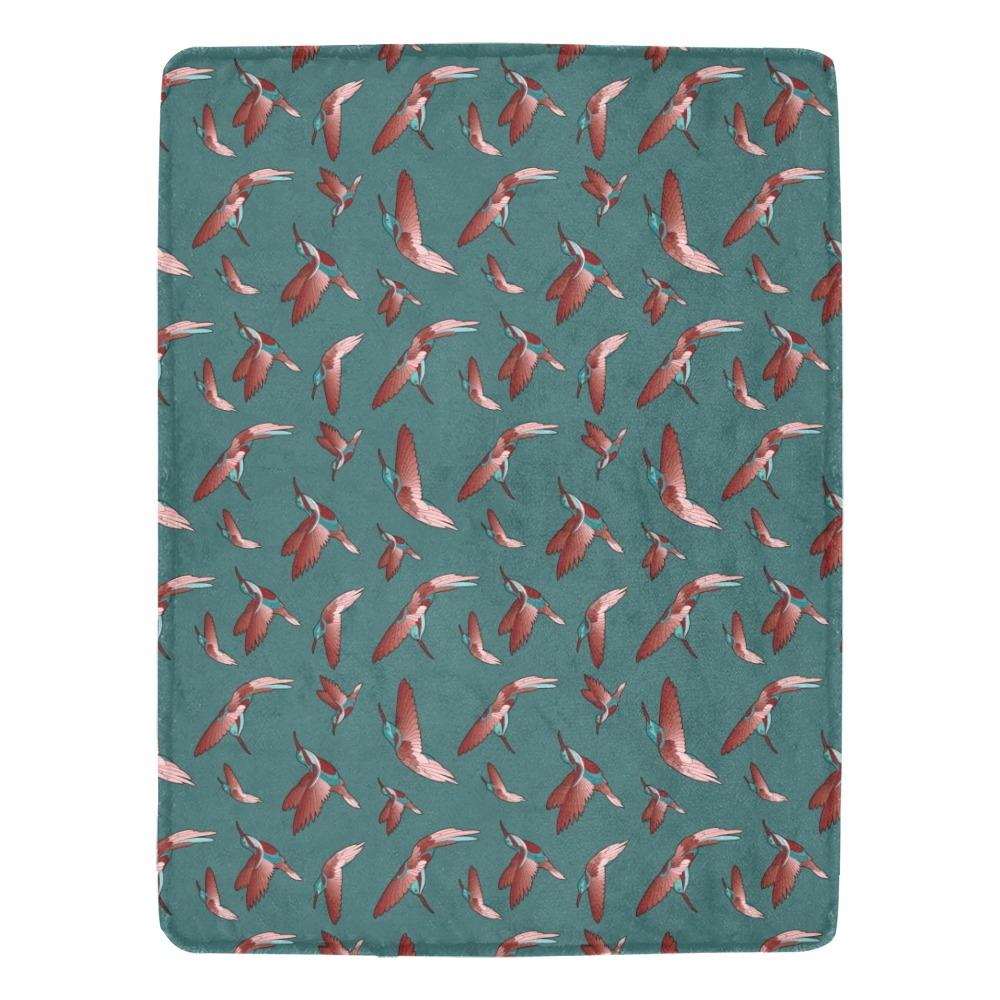 Red Swift Turquoise Ultra-Soft Micro Fleece Blanket 60"x80" Ultra-Soft Blanket 60''x80'' e-joyer