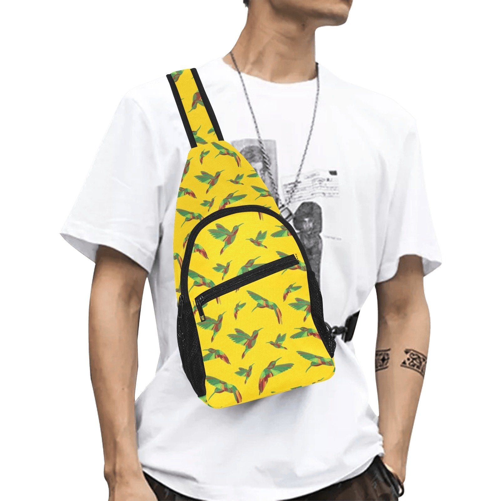 Red Swift Yellow All Over Print Chest Bag (Model 1719) All Over Print Chest Bag (1719) e-joyer
