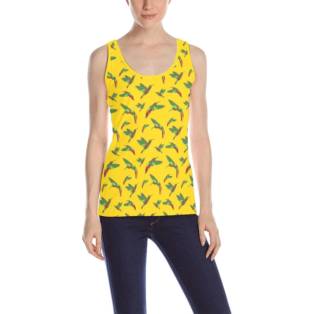 Red Swift Yellow All Over Print Tank Top for Women (Model T43) All Over Print Tank Top for Women (T43) e-joyer