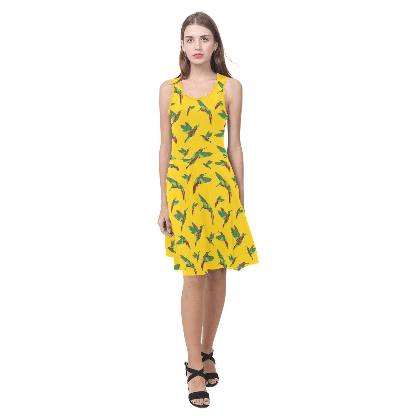Red Swift Yellow Atalanta Sundress (Model D04) Atalanta Sundress (D04) e-joyer