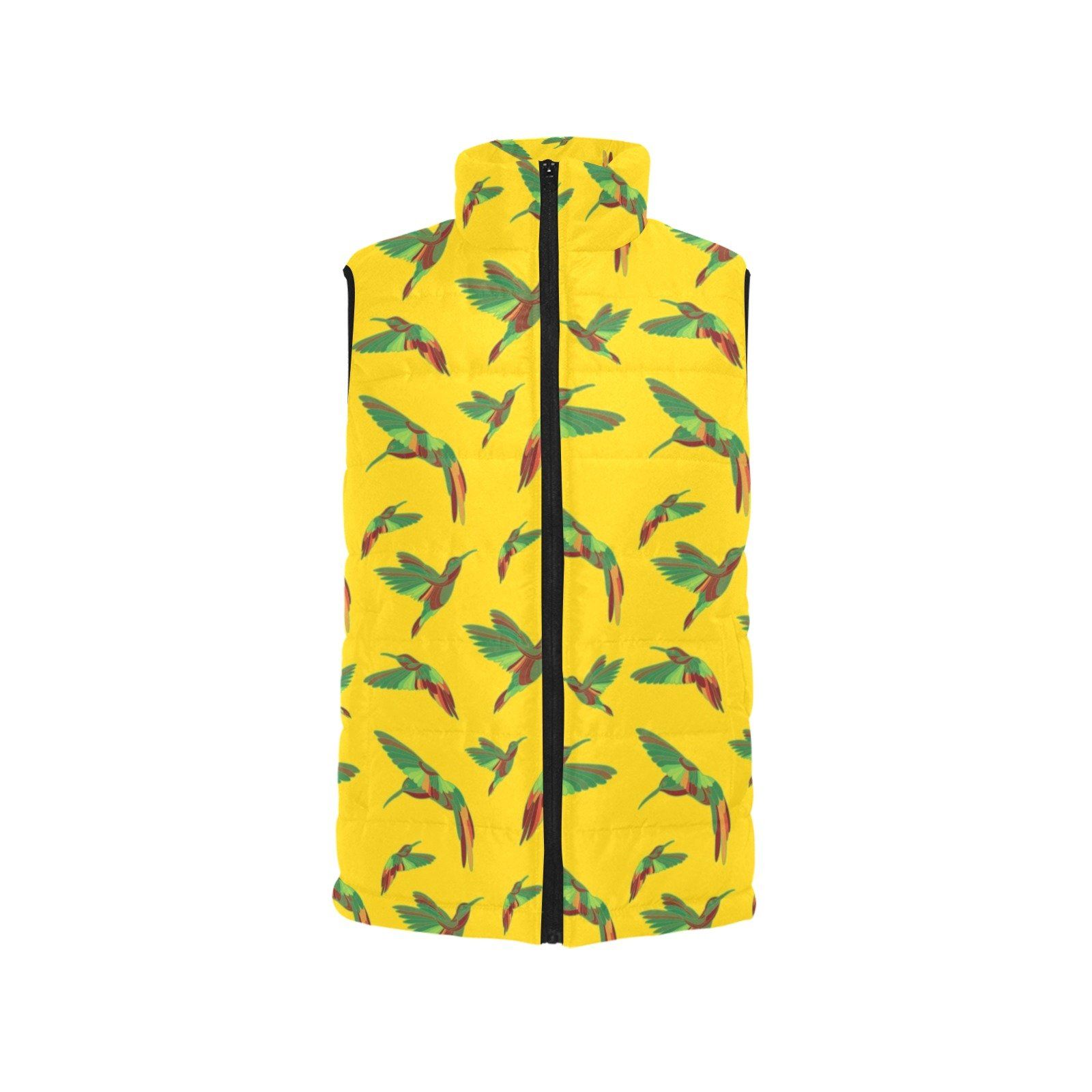 Red Swift Yellow Men's Padded Vest Jacket (Model H44) Men's Padded Vest Jacket (H44) e-joyer