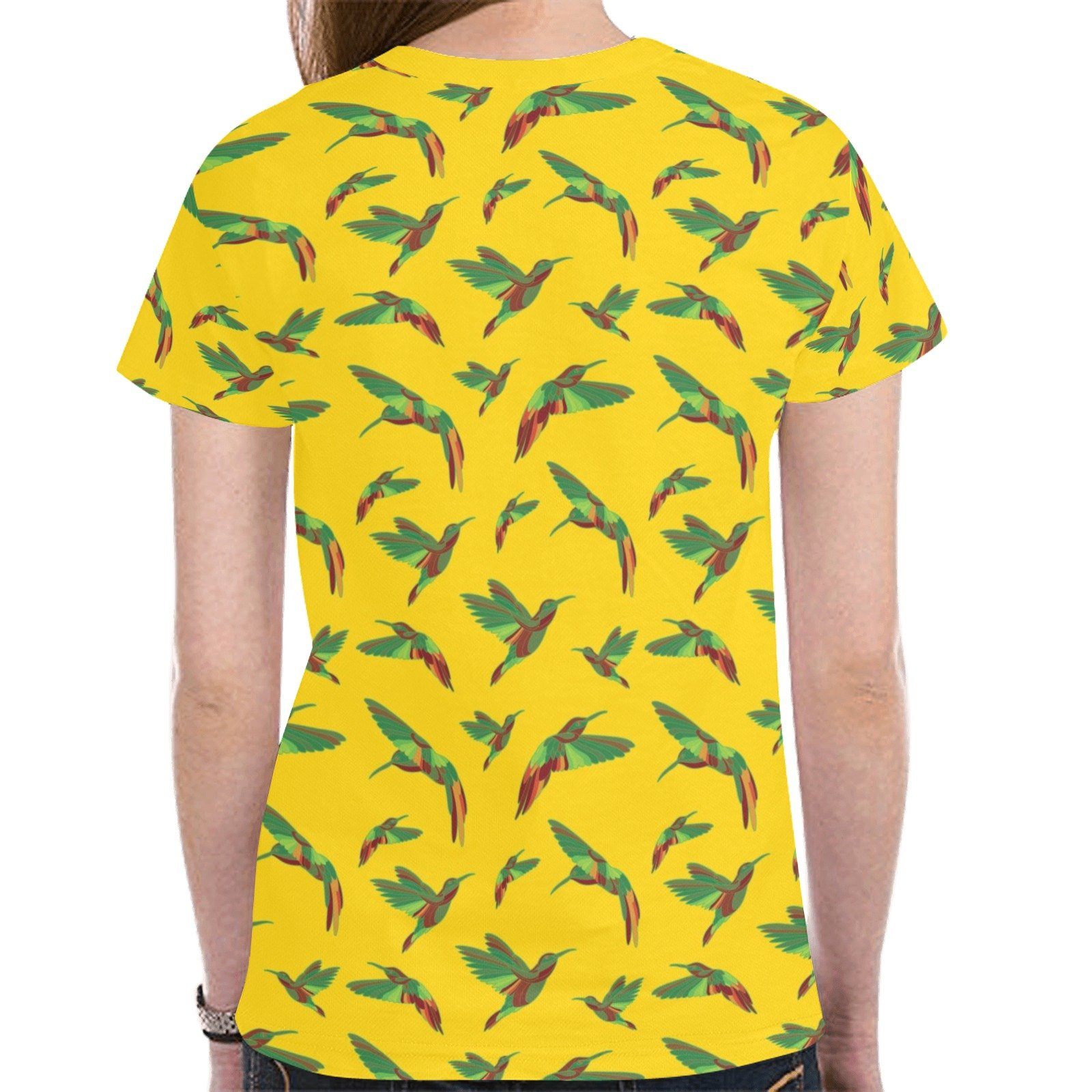 Red Swift Yellow New All Over Print T-shirt for Women (Model T45) tshirt e-joyer