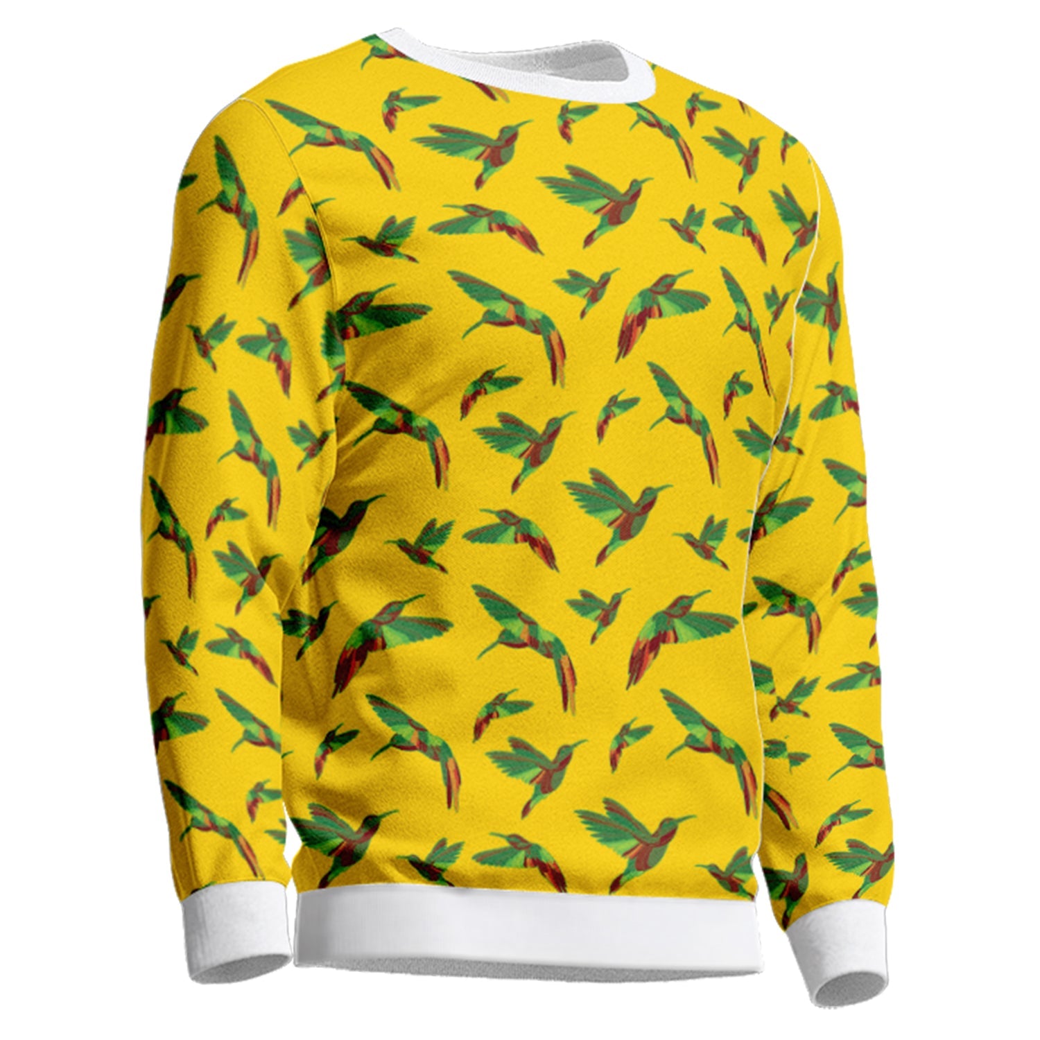 Red Swift Yellow Unisex Crewneck Long Sleeve Top Herman