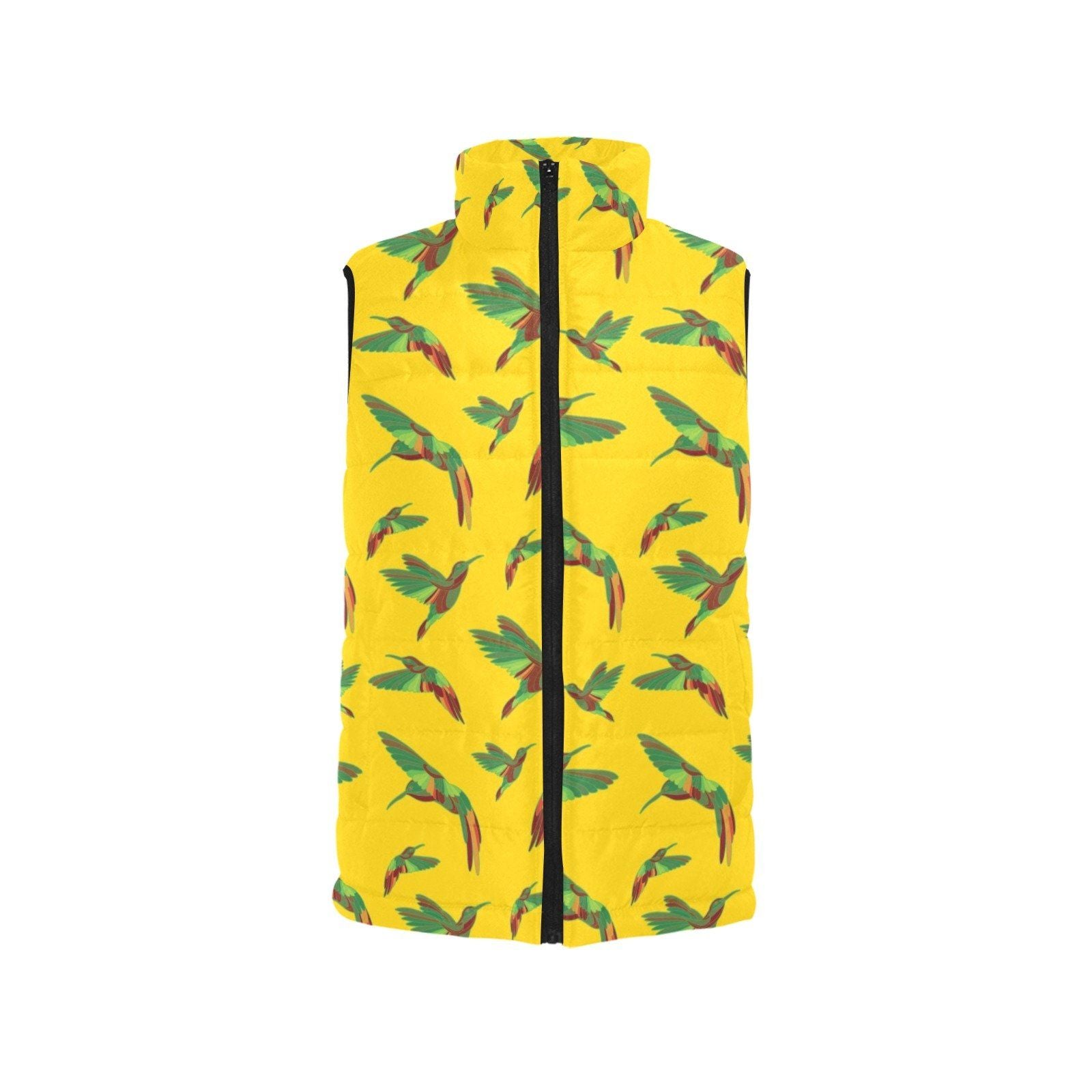 Red Swift Yellow Women's Padded Vest Jacket (Model H44) Women's Padded Vest Jacket (H44) e-joyer