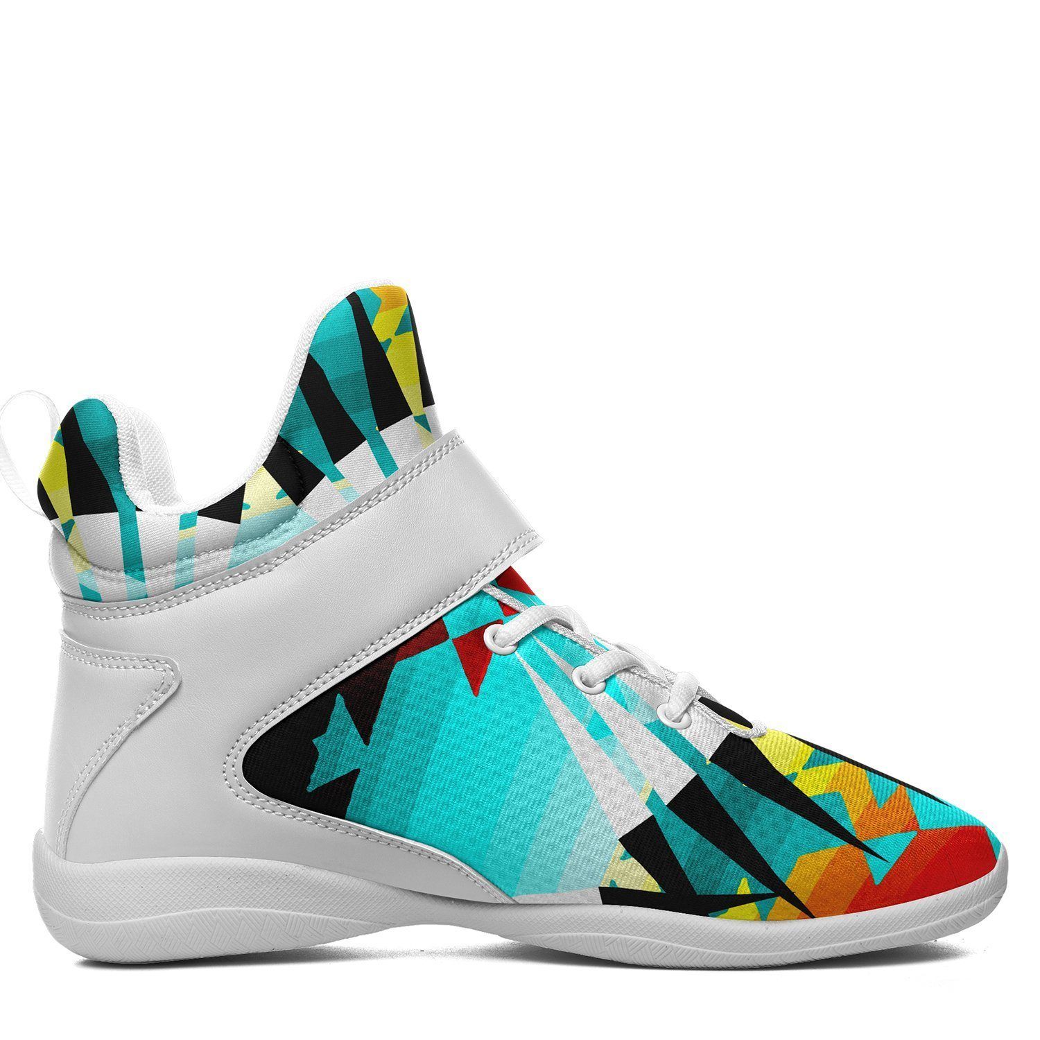 Ribbonwork Bustles Ipottaa Basketball / Sport High Top Shoes - White Sole 49 Dzine