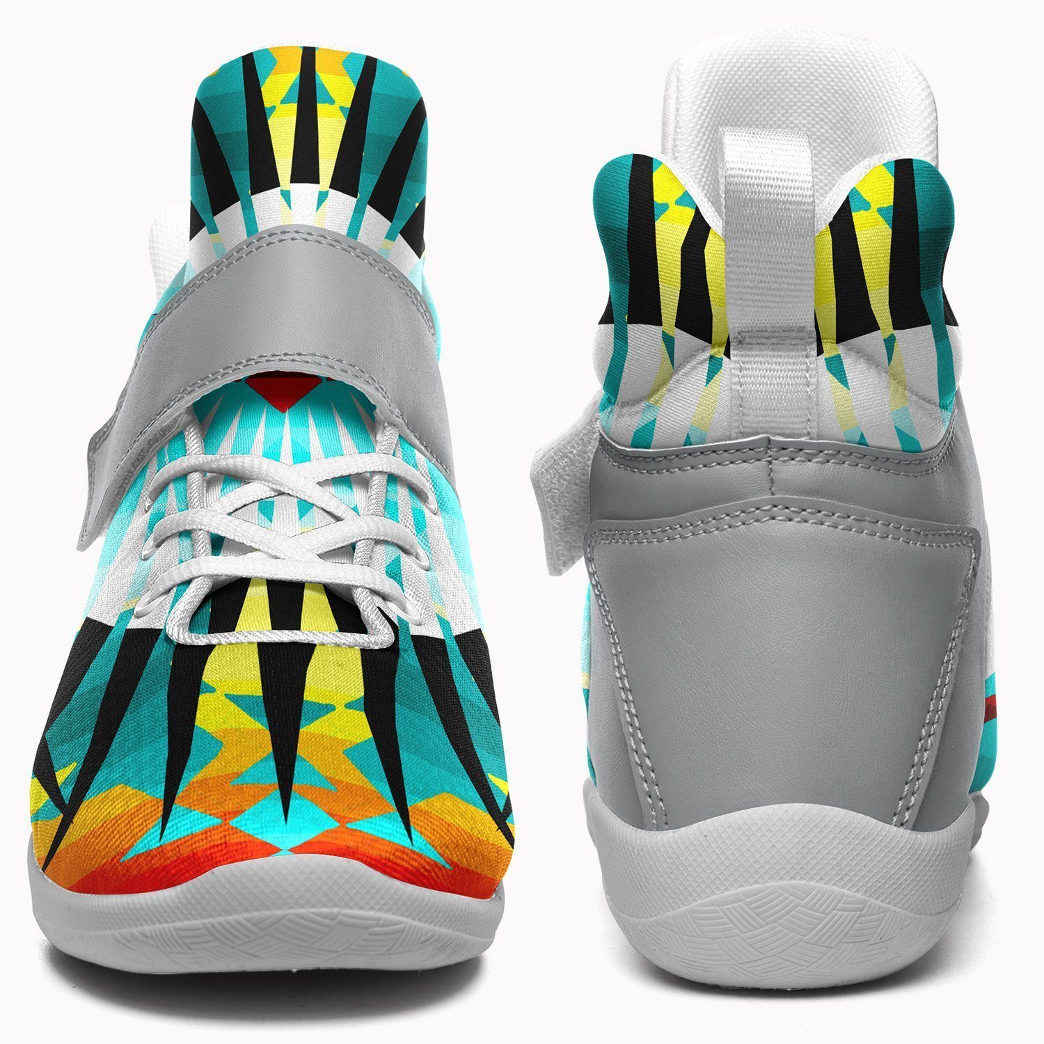 Ribbonwork Bustles Ipottaa Basketball / Sport High Top Shoes - White Sole 49 Dzine