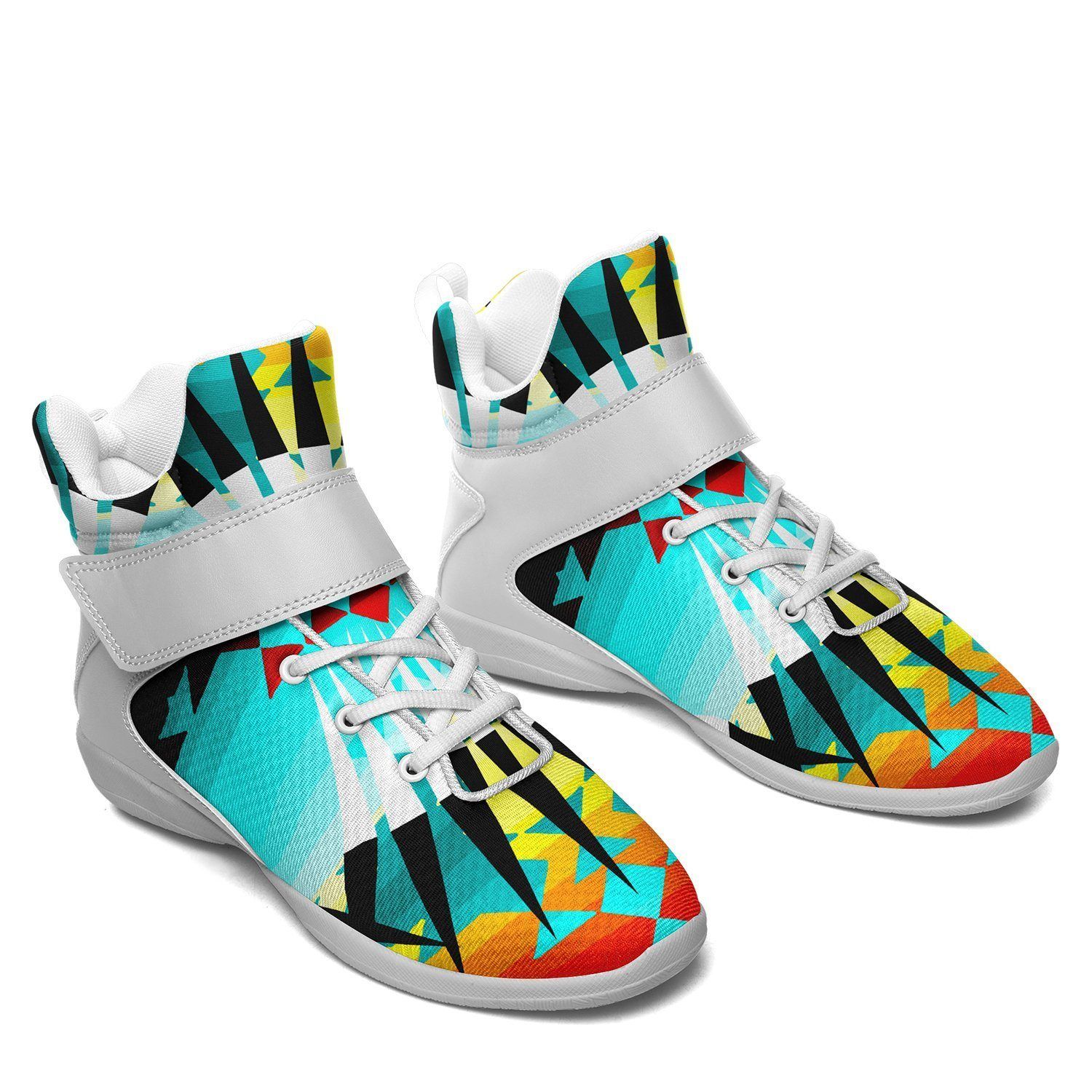 Ribbonwork Bustles Ipottaa Basketball / Sport High Top Shoes - White Sole 49 Dzine