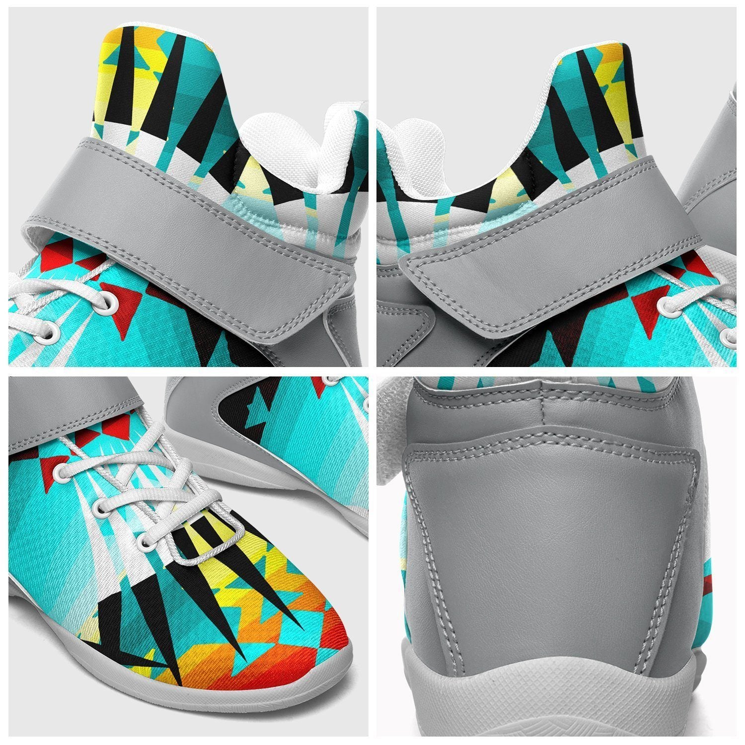 Ribbonwork Bustles Ipottaa Basketball / Sport High Top Shoes - White Sole 49 Dzine