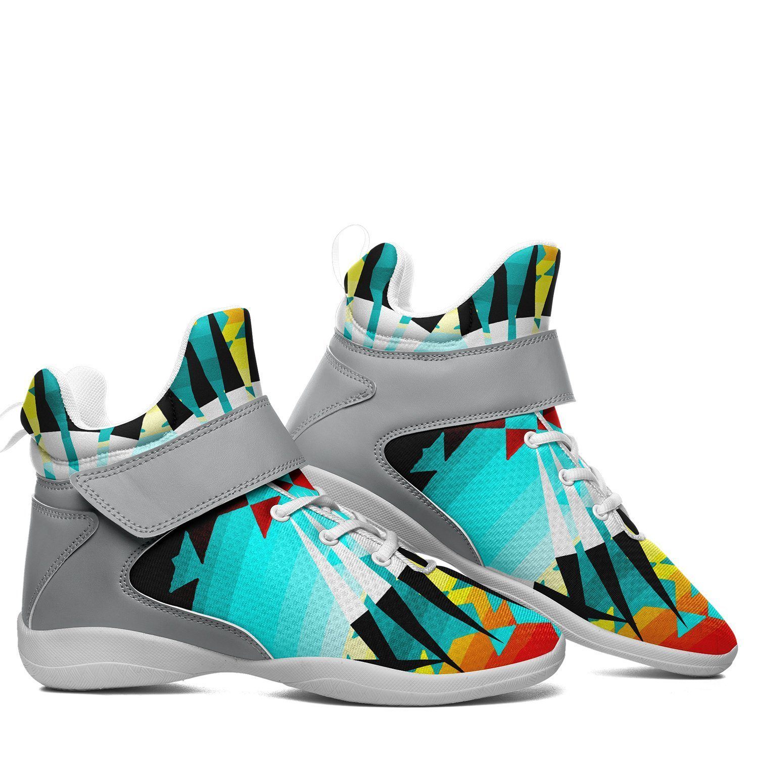 Ribbonwork Bustles Ipottaa Basketball / Sport High Top Shoes - White Sole 49 Dzine