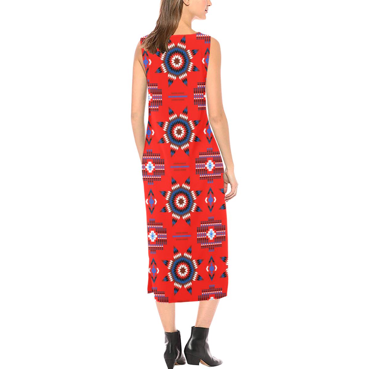 Rising Star Blood Moon Phaedra Sleeveless Open Fork Long Dress (Model D08) Phaedra Sleeveless Open Fork Long Dress (D08) e-joyer