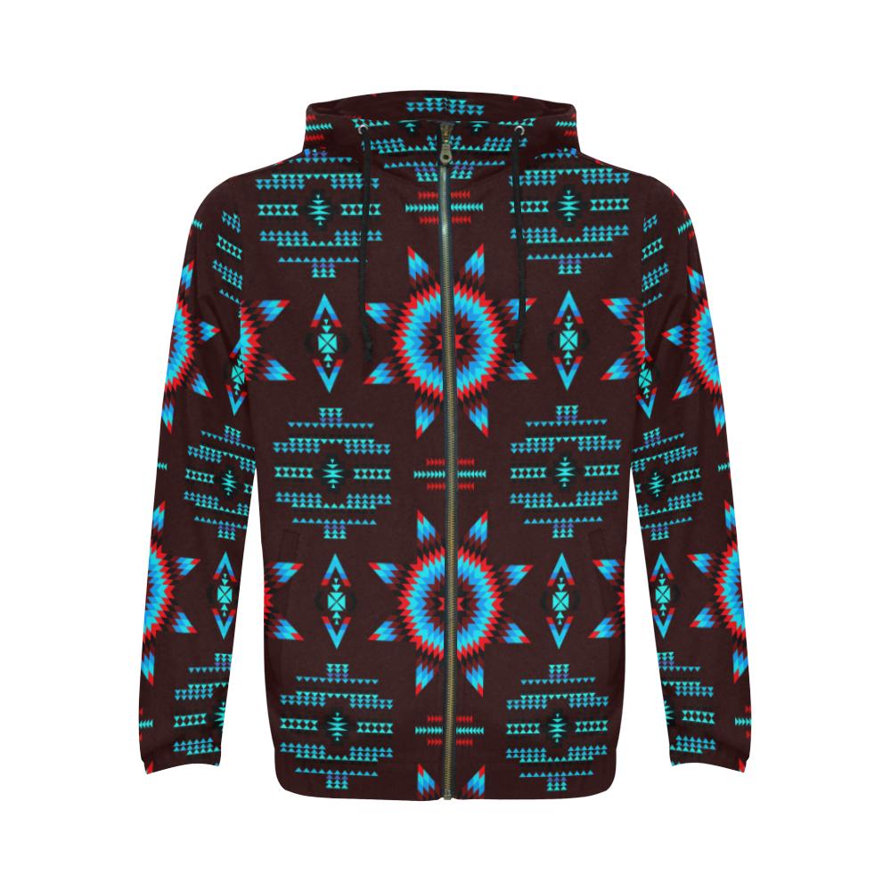Rising Star Corn Moon All Over Print Full Zip Hoodie for Men (Model H14) All Over Print Full Zip Hoodie for Men (H14) e-joyer