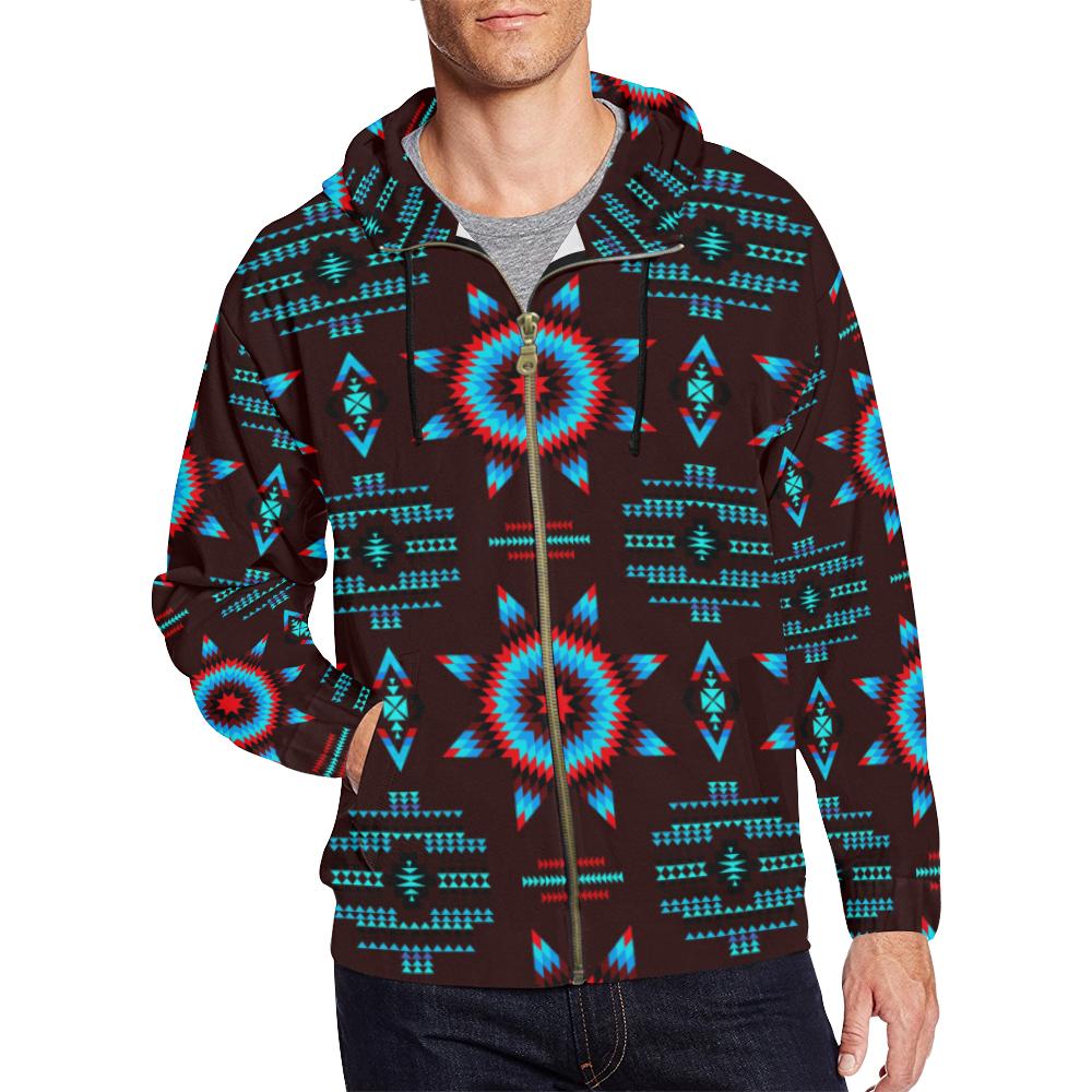 Rising Star Corn Moon All Over Print Full Zip Hoodie for Men (Model H14) All Over Print Full Zip Hoodie for Men (H14) e-joyer