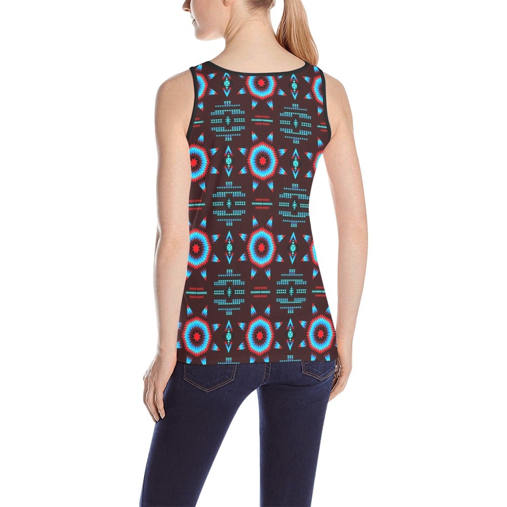 Rising Star Corn Moon All Over Print Tank Top for Women (Model T43) All Over Print Tank Top for Women (T43) e-joyer