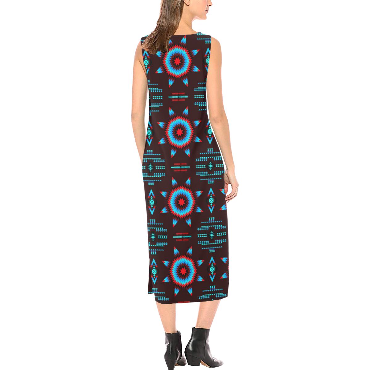 Rising Star Corn Moon Phaedra Sleeveless Open Fork Long Dress (Model D08) Phaedra Sleeveless Open Fork Long Dress (D08) e-joyer