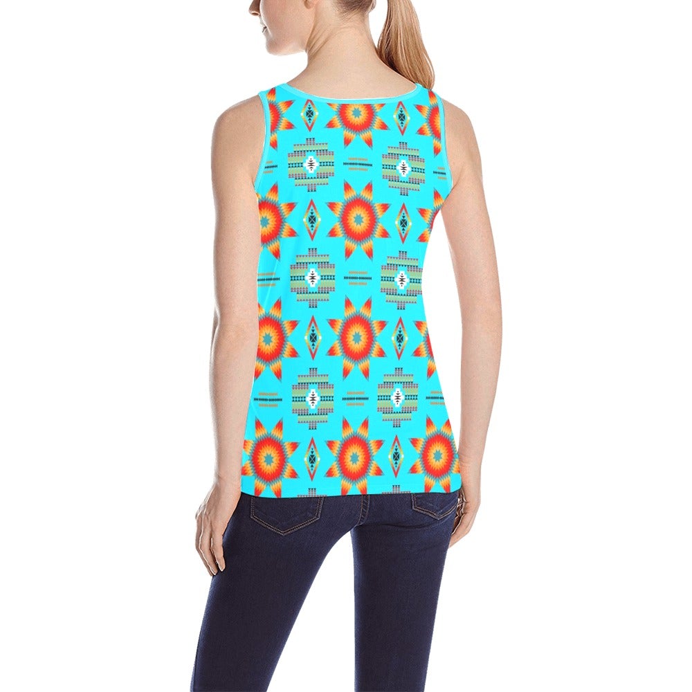 Rising Star Harvest Moon All Over Print Tank Top for Women (Model T43) All Over Print Tank Top for Women (T43) e-joyer