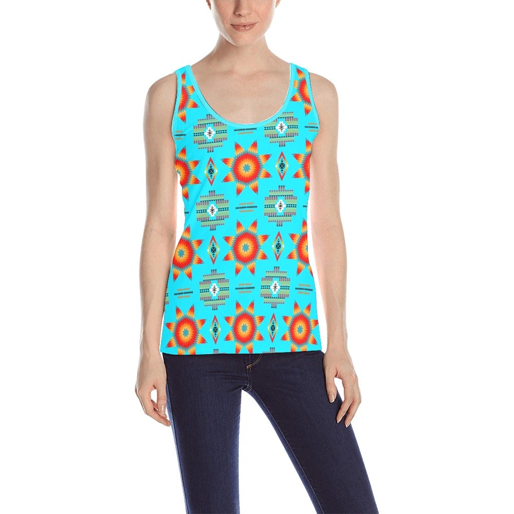 Rising Star Harvest Moon All Over Print Tank Top for Women (Model T43) All Over Print Tank Top for Women (T43) e-joyer