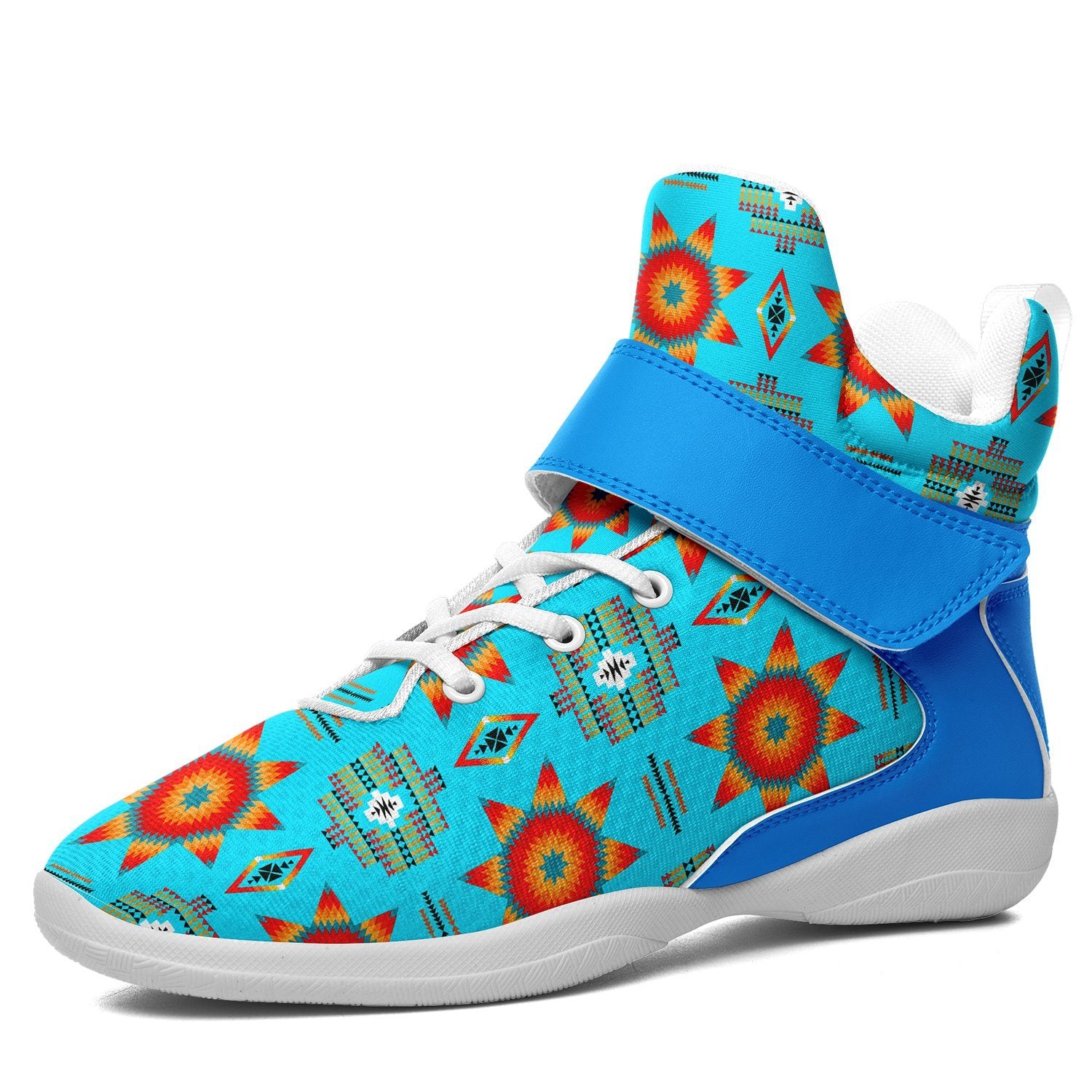 Rising Star Harvest Moon Ipottaa Basketball / Sport High Top Shoes 49 Dzine US Women 4.5 / US Youth 3.5 / EUR 35 White Sole with Light Blue Strap
